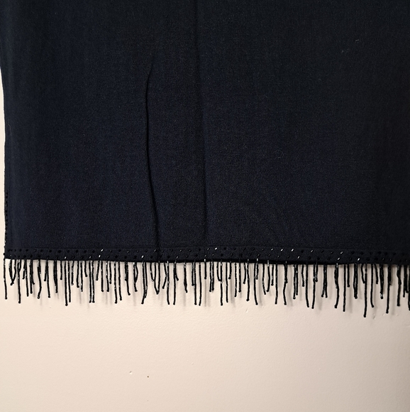 VTG John Roberts beaded sleeveless mock neck sweater, size 12, Silk blend - Picture 6 of 10